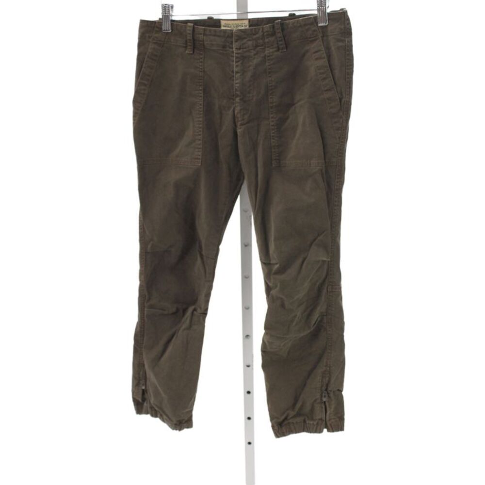 Nili Lotan Unisex Brown Capri Pants 98% Cotton Zip Inseam 25 Size 4